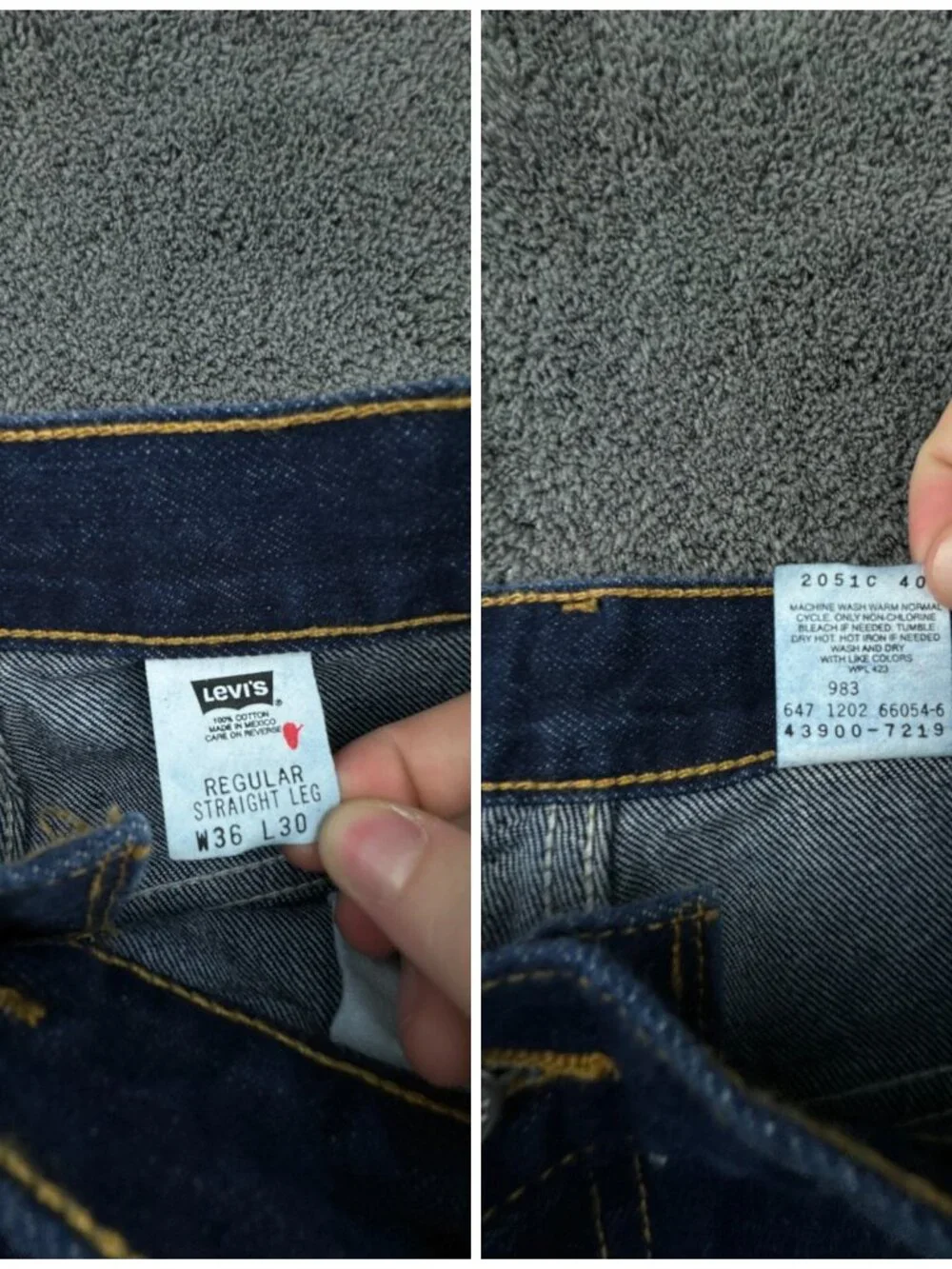 VTG 2002 Levi’s 36x30 Dark Blue Denim Jeans Adult Red Tab Zipper Fly Men
